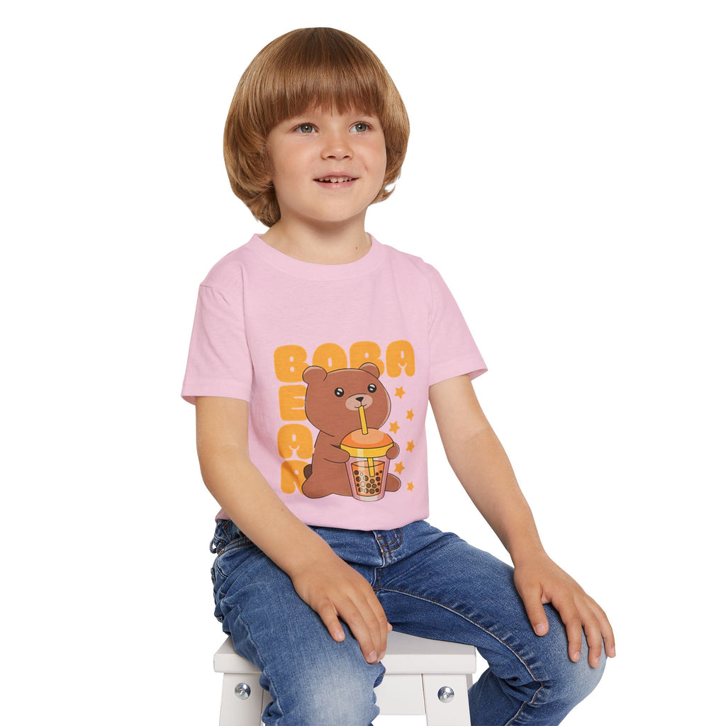 Cute Boba Bear Toddler T-Shirt, Fun Gift for Kids.