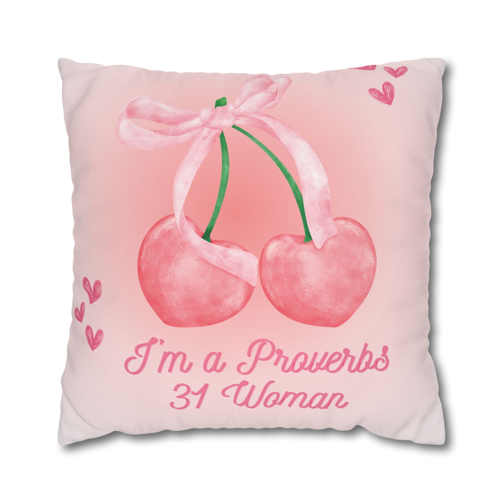 Proverbs 31 Woman Pillowcase, Decorative Throw Pillow, Bible Verse