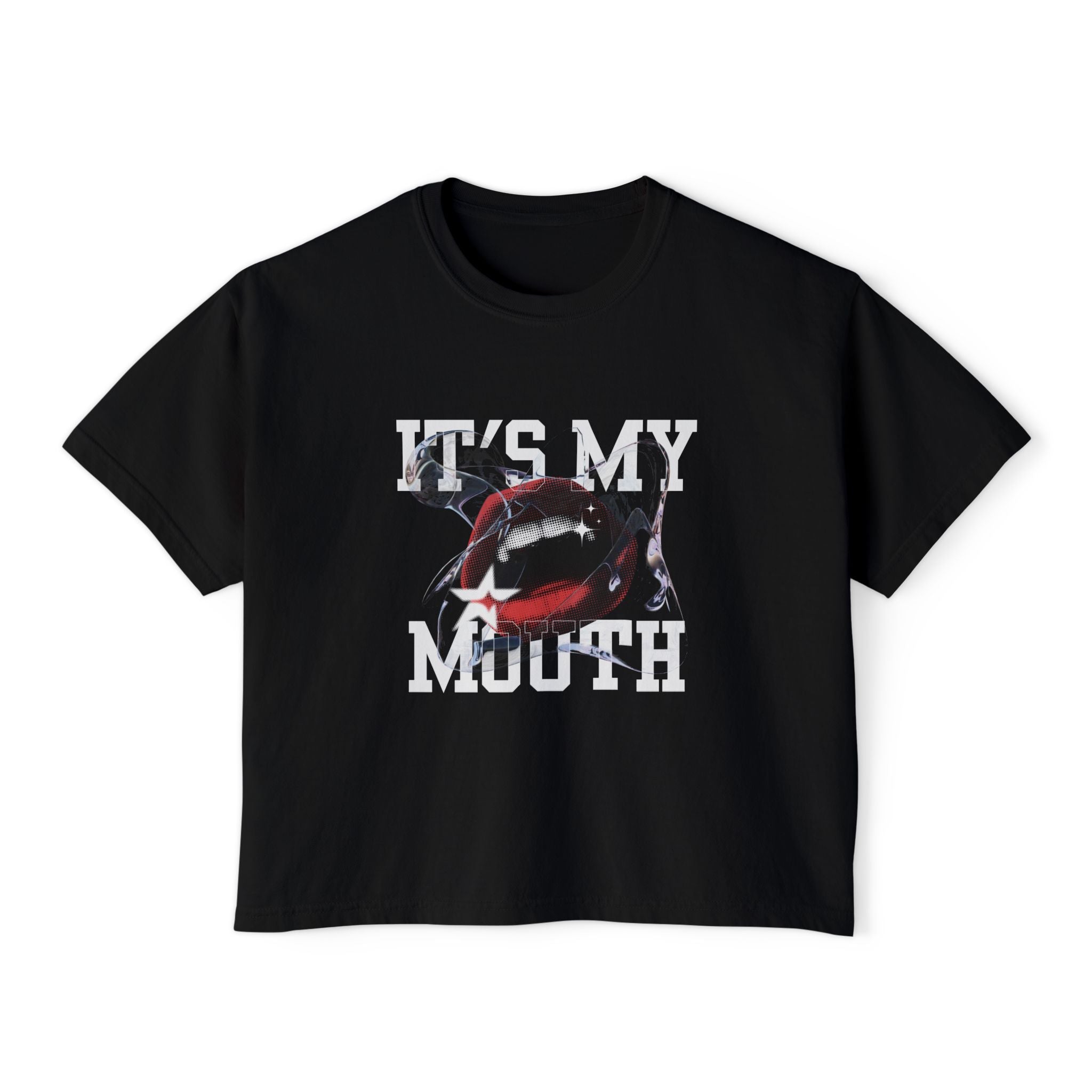 Trendy Women's Boxy Tee, Casual Graphic Tee, Everyday
