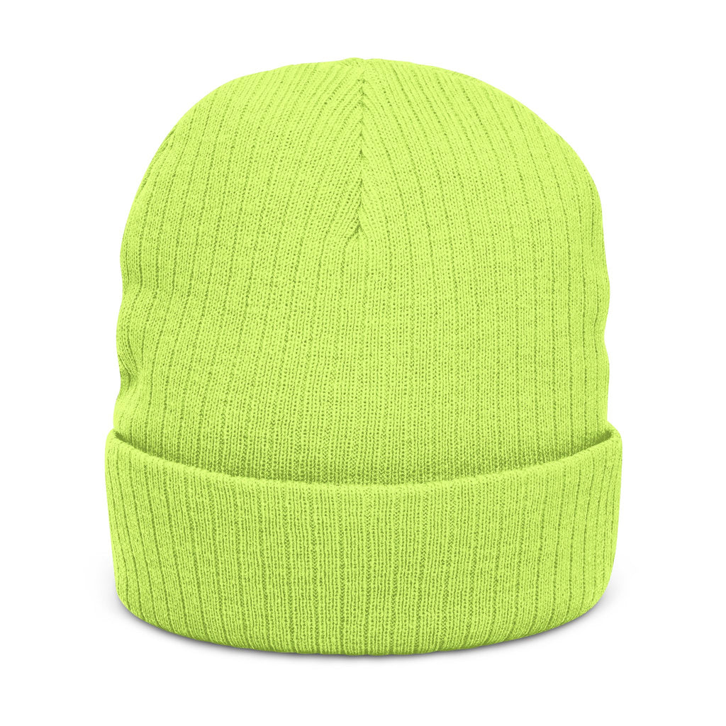 Euphoria Embroidered Ribbed Knit Beanie — Cozy Streetwear Winter Hat