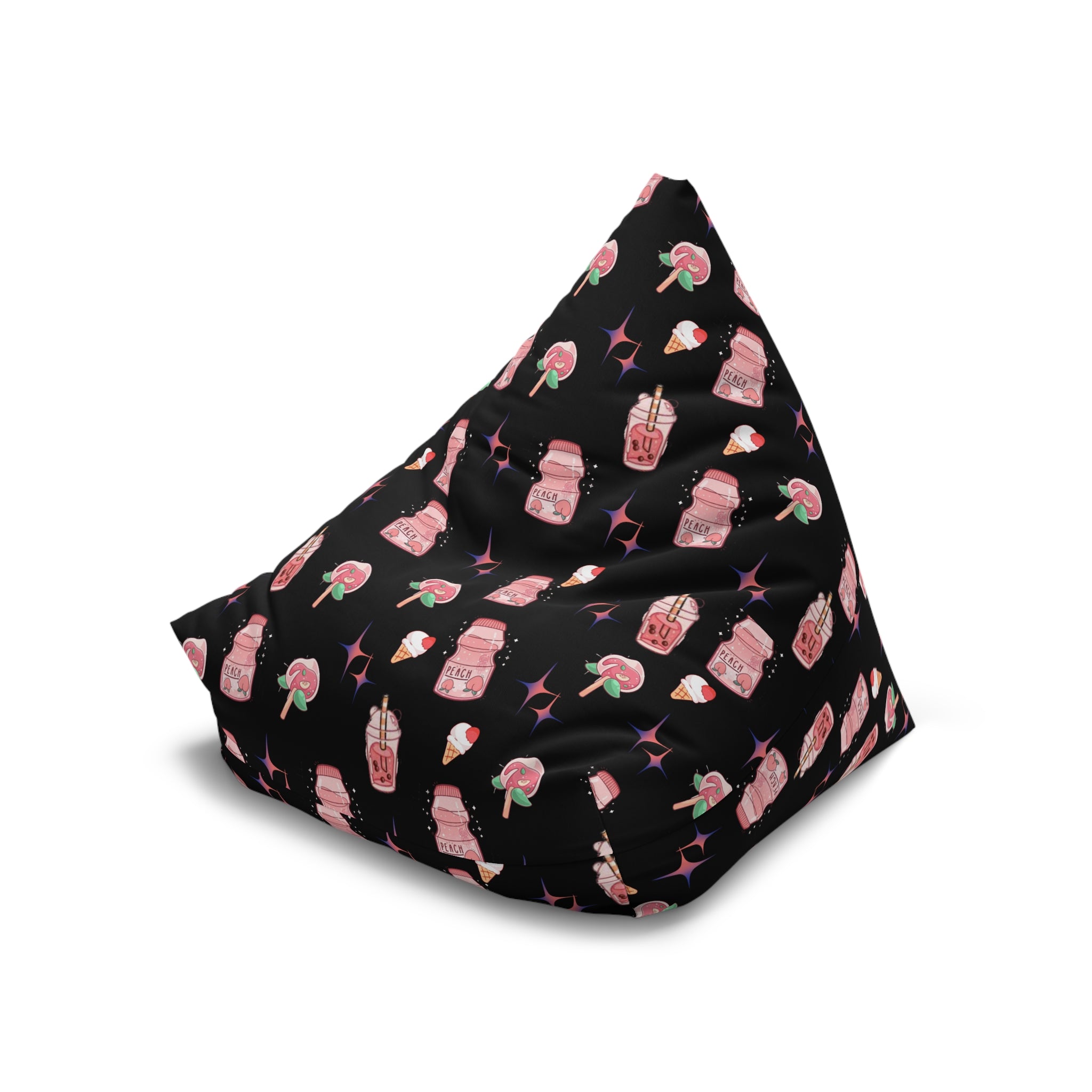 Cute Drink-Themed Bean Bag Chair Cover | Cozy Kids Room Decor.