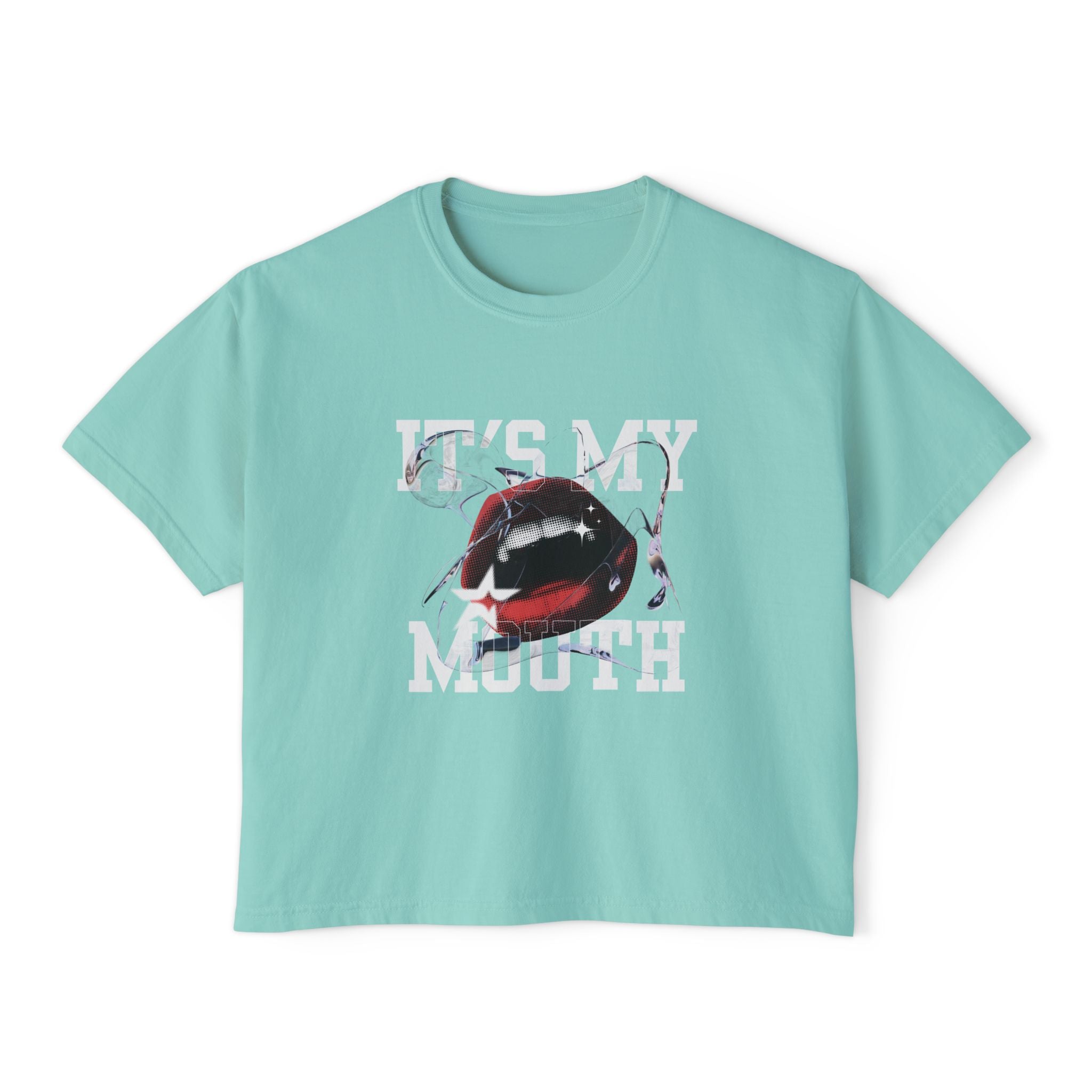 Trendy Women's Boxy Tee, Casual Graphic Tee, Everyday