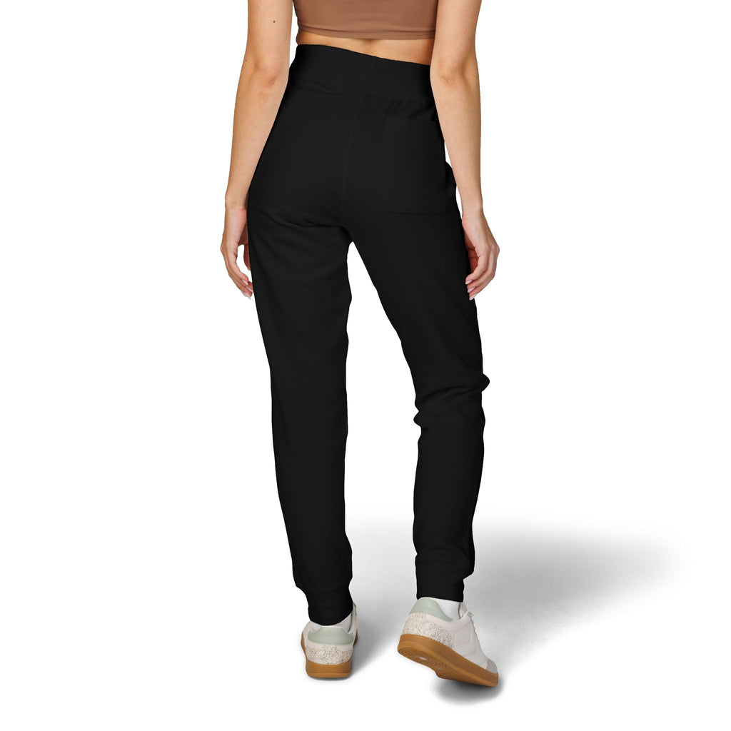 Embroidered Leopard Kiss Sweatpants — Women's Cozy Fleece Joggers