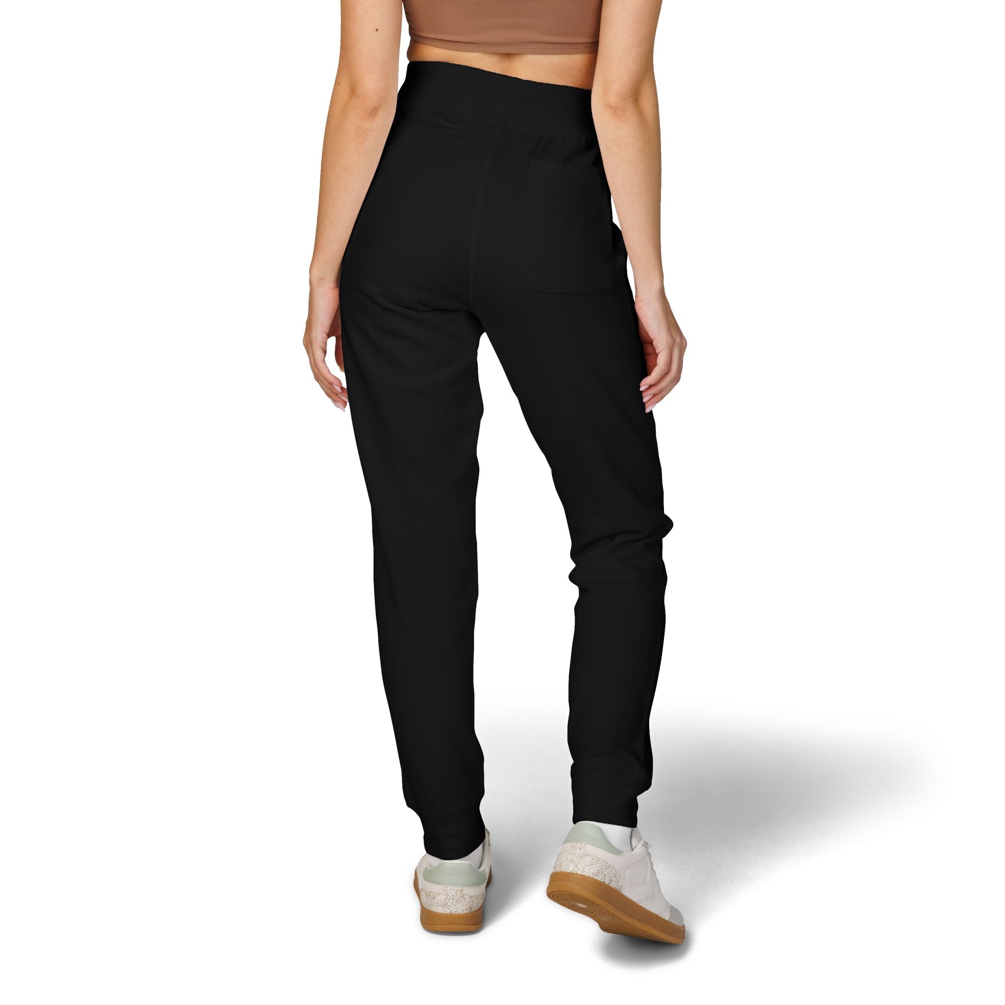 Embroidered Leopard Kiss Sweatpants — Women's Cozy Fleece Joggers