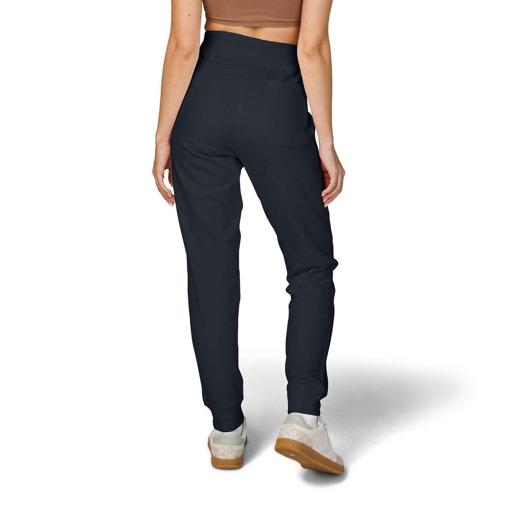 Embroidered Leopard Kiss Sweatpants — Women's Cozy Fleece Joggers