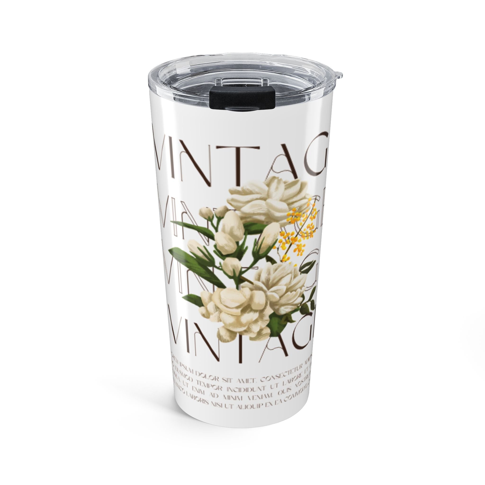 Vintage Floral 20oz Tumbler - Perfect Gift for Tea Lovers and Traveling