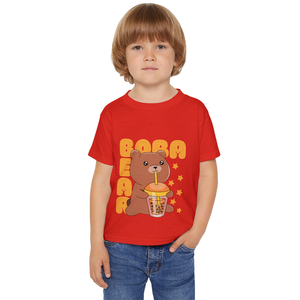 Cute Boba Bear Toddler T-Shirt, Fun Gift for Kids.