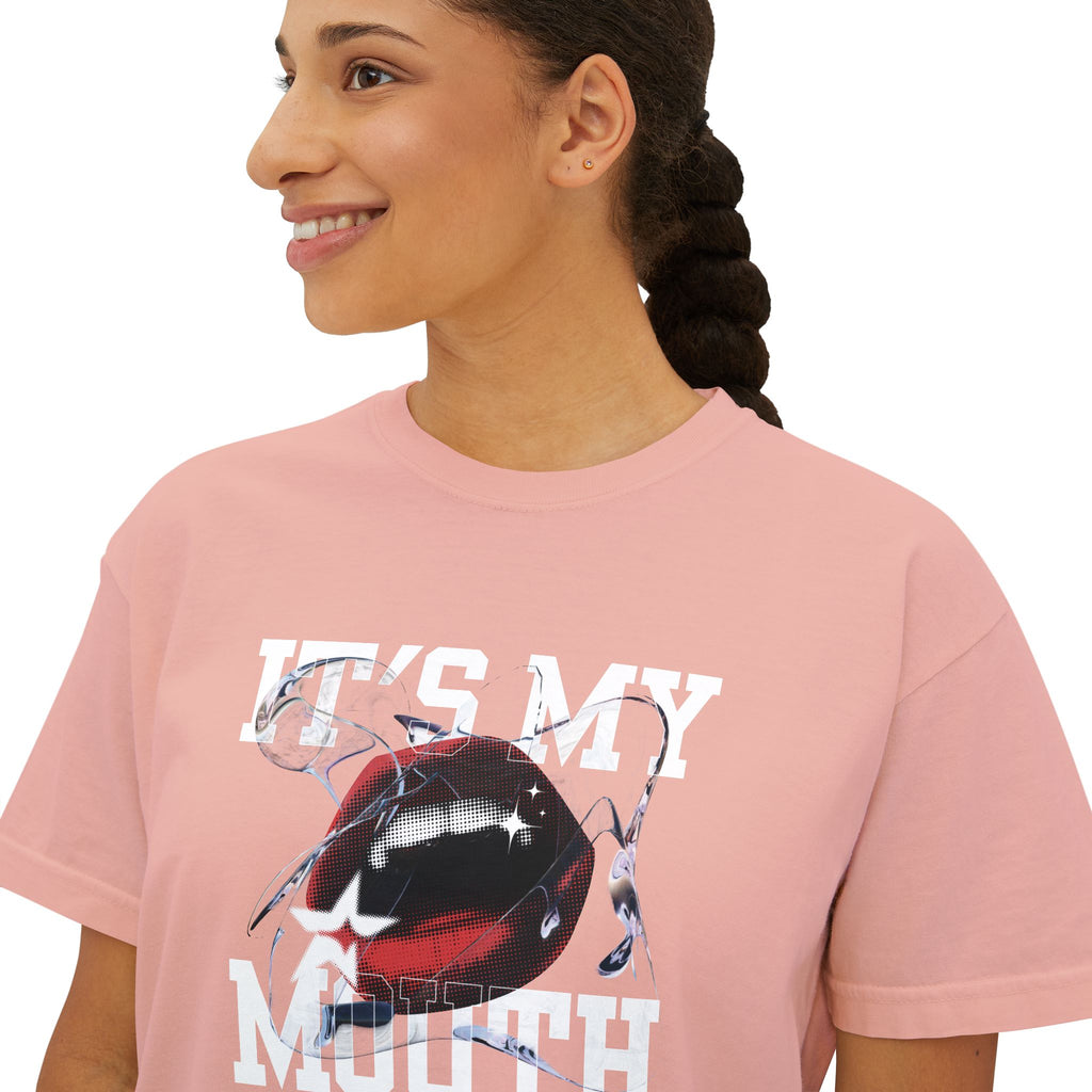 Trendy Women's Boxy Tee, Casual Graphic Tee, Everyday