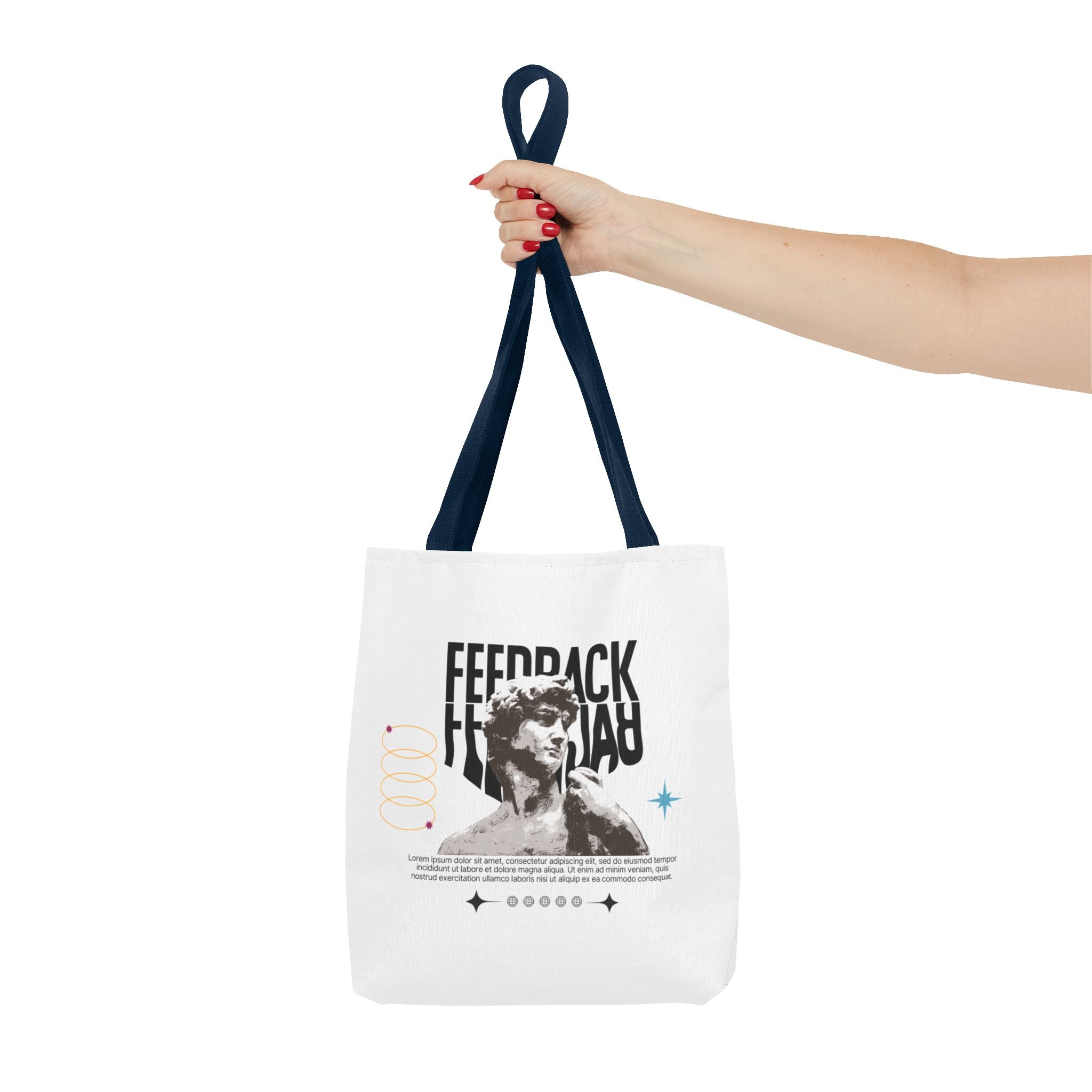 Feedback Art Tote Bag, Stylish Gym Tote
