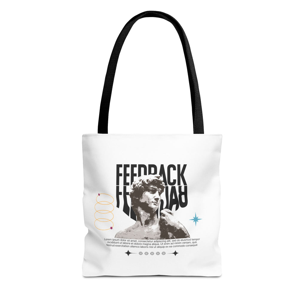 Feedback Art Tote Bag, Stylish Gym Tote