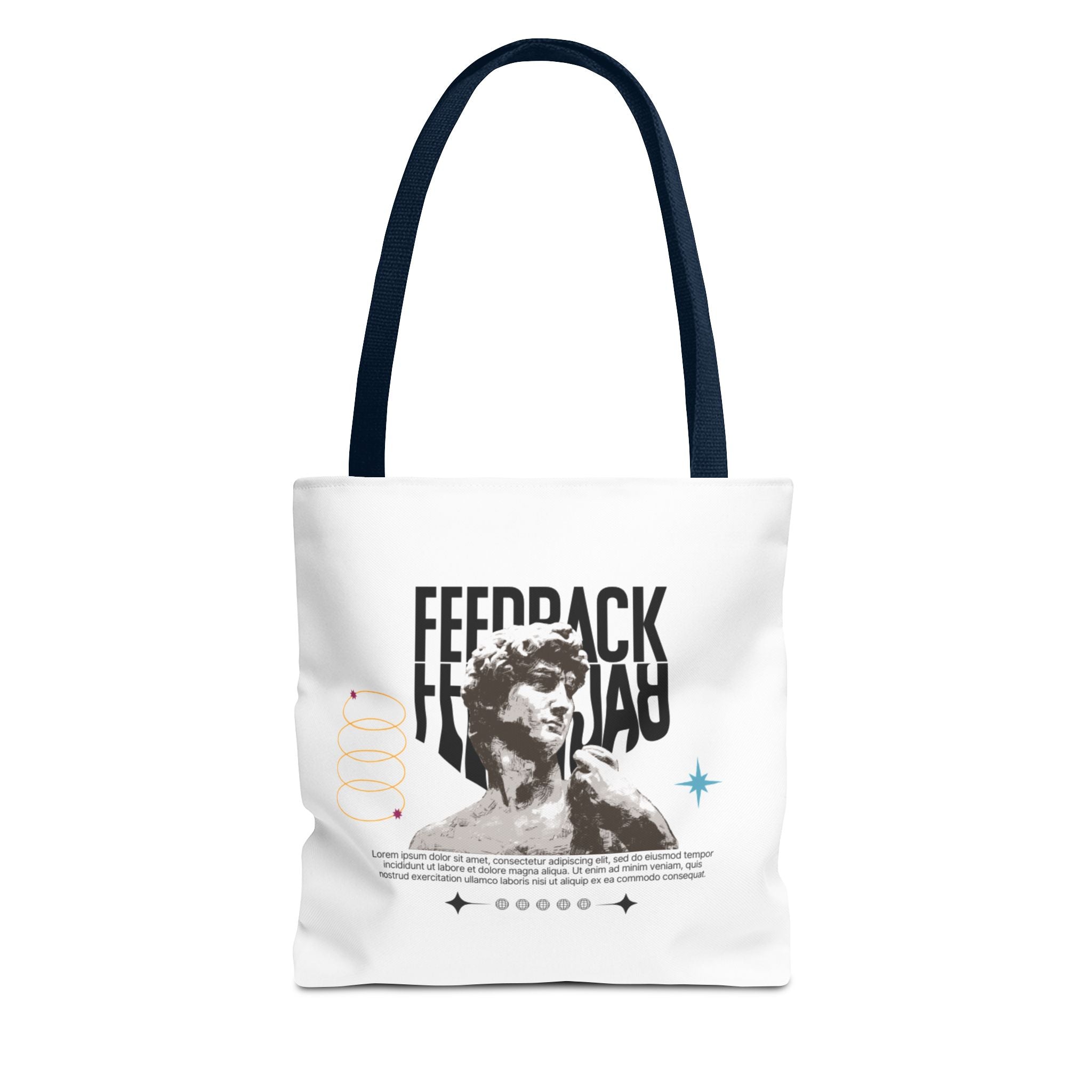 Feedback Art Tote Bag, Stylish Gym Tote
