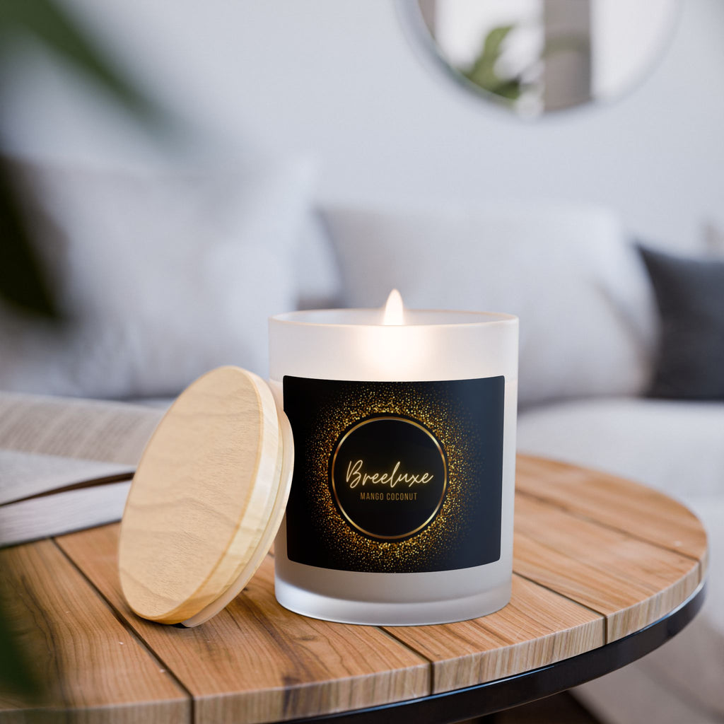 A Mango Coconut Scented Soy Candle, 11oz