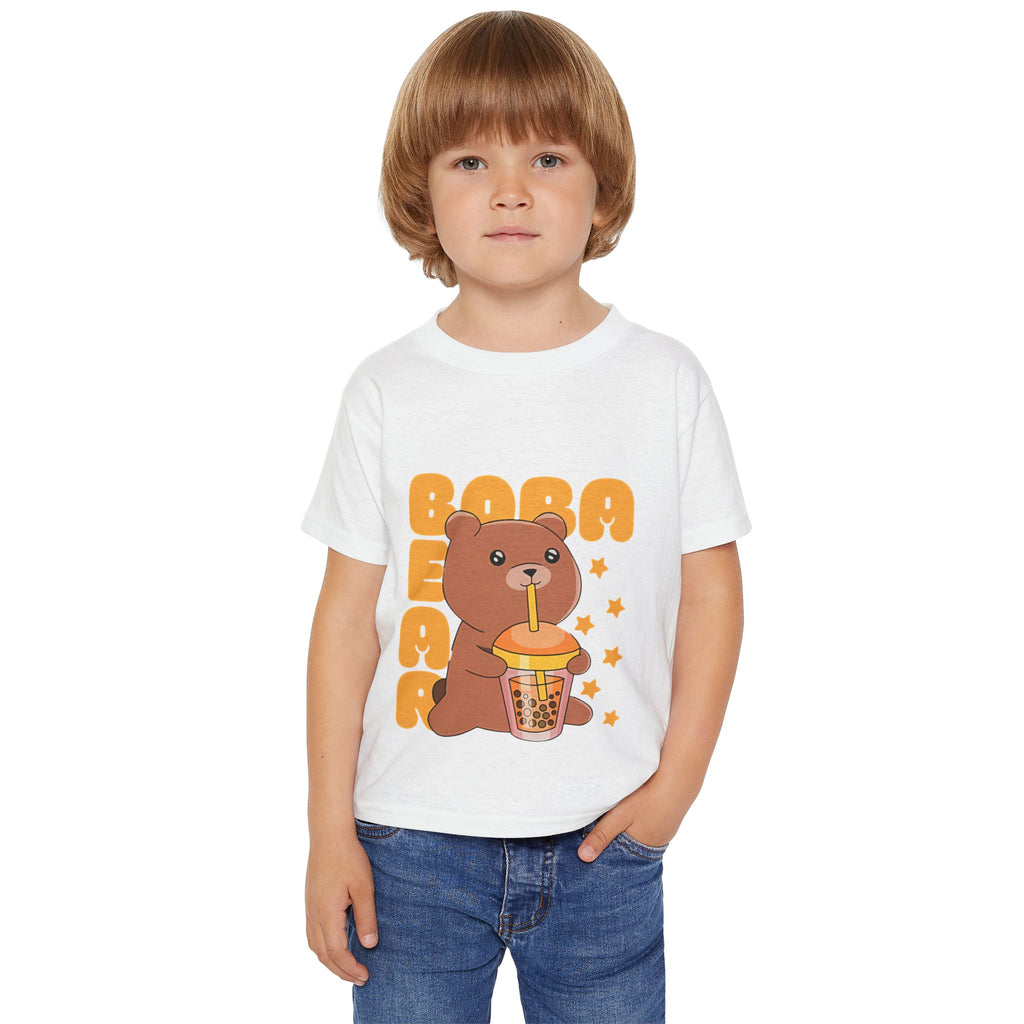 Cute Boba Bear Toddler T-Shirt, Fun Gift for Kids.