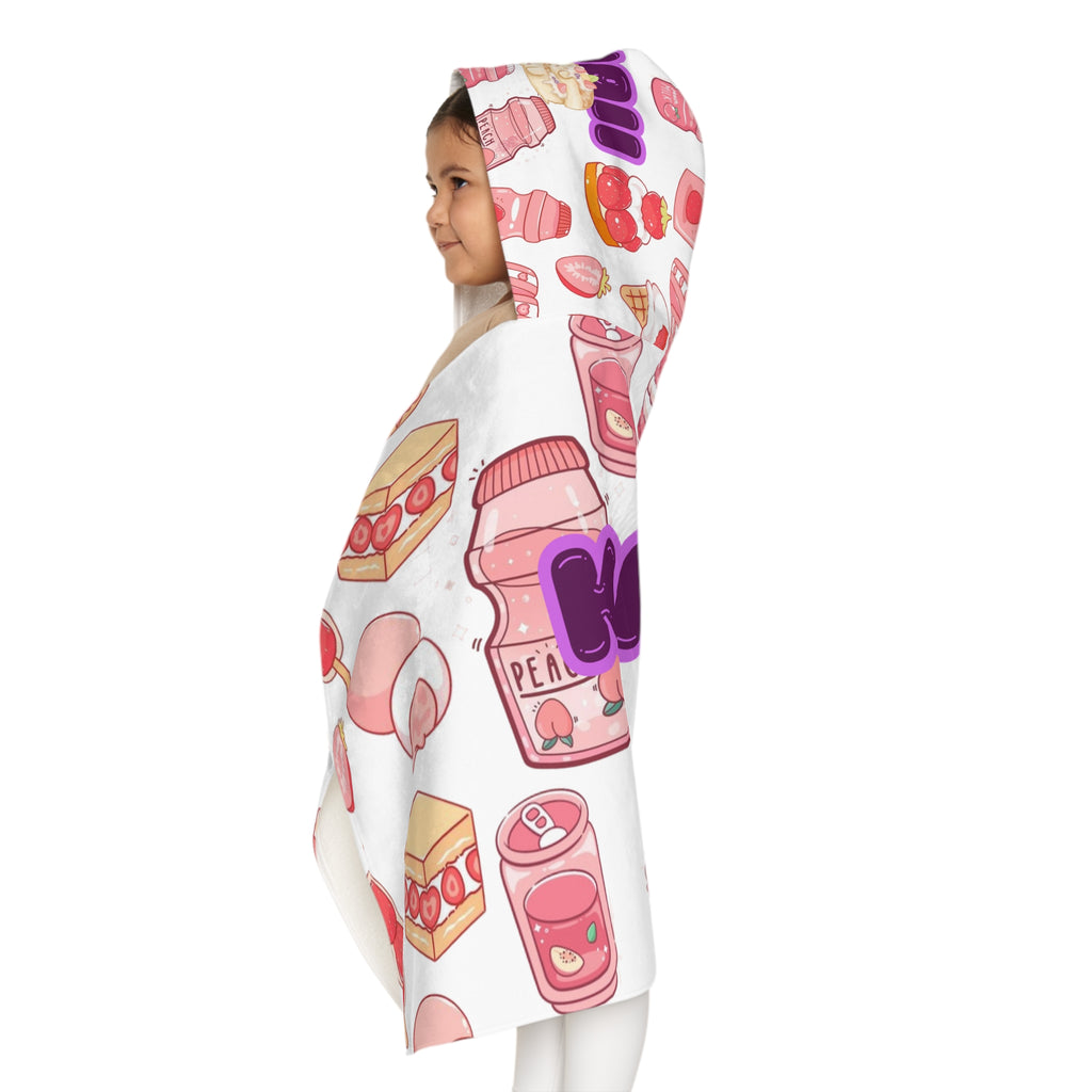 Kawaii Youth Hooded Towel - Cute Bath Towel, Shower Wrap, Beach Cover-Up, Kids Gift, Fun Pool Time