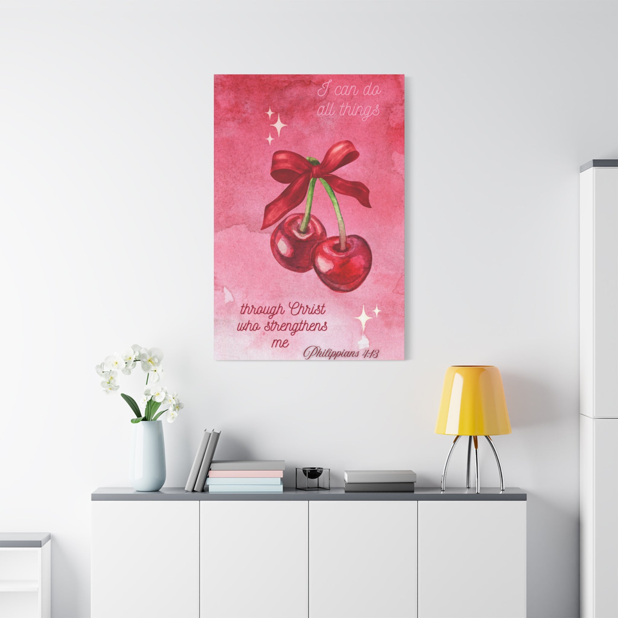 Inspirational Wall Art Canvas, Motivational Decor, Bible Verse Art