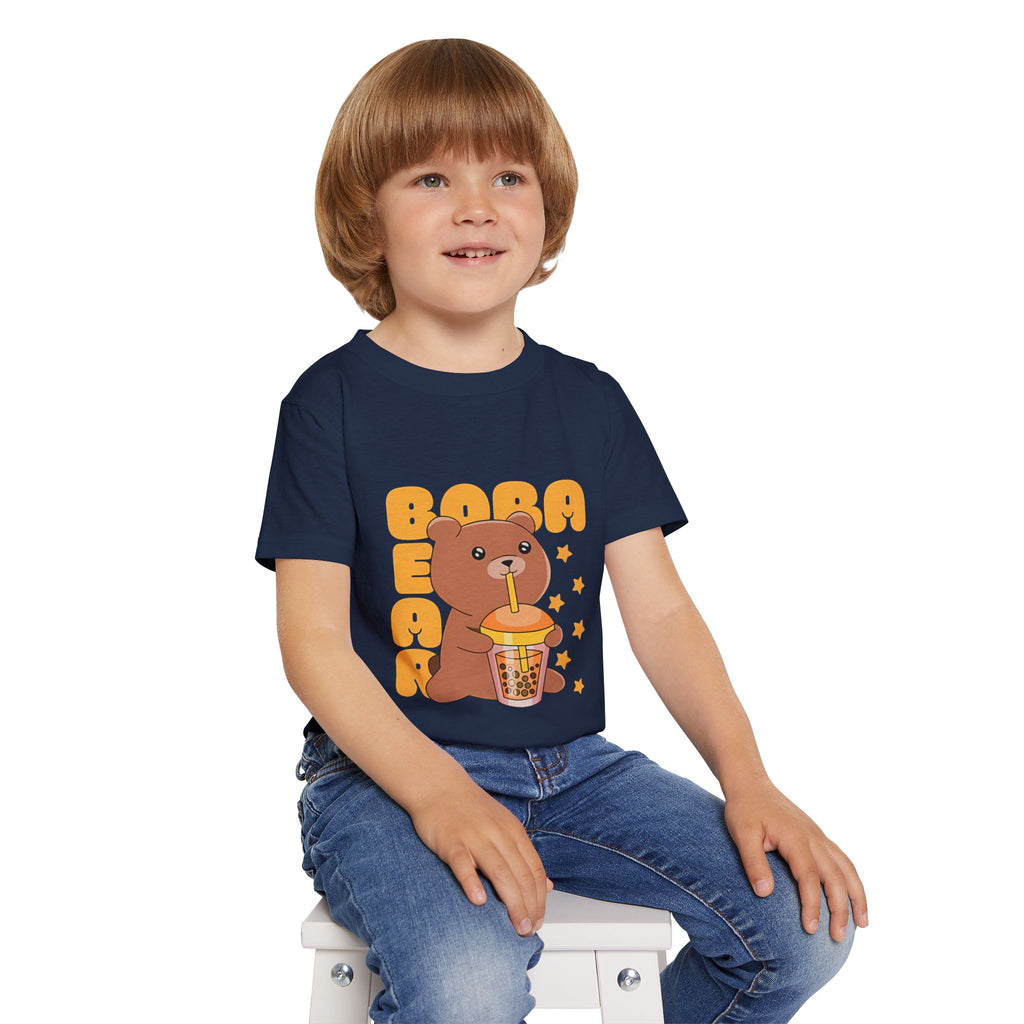 Cute Boba Bear Toddler T-Shirt, Fun Gift for Kids.