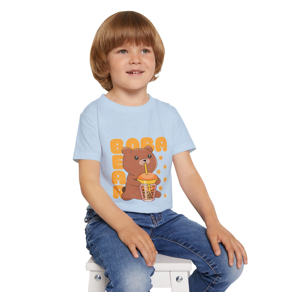 Cute Boba Bear Toddler T-Shirt, Fun Gift for Kids.