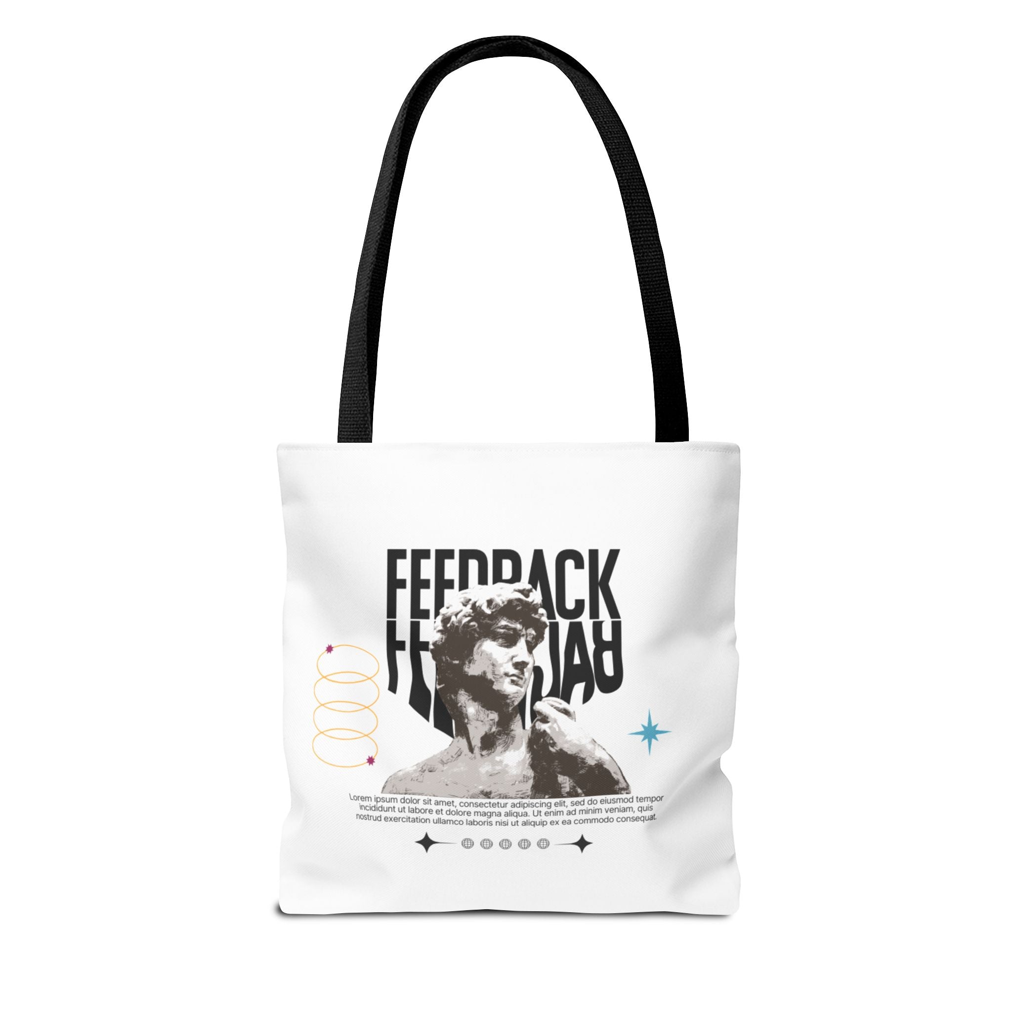 Feedback Art Tote Bag, Stylish Gym Tote