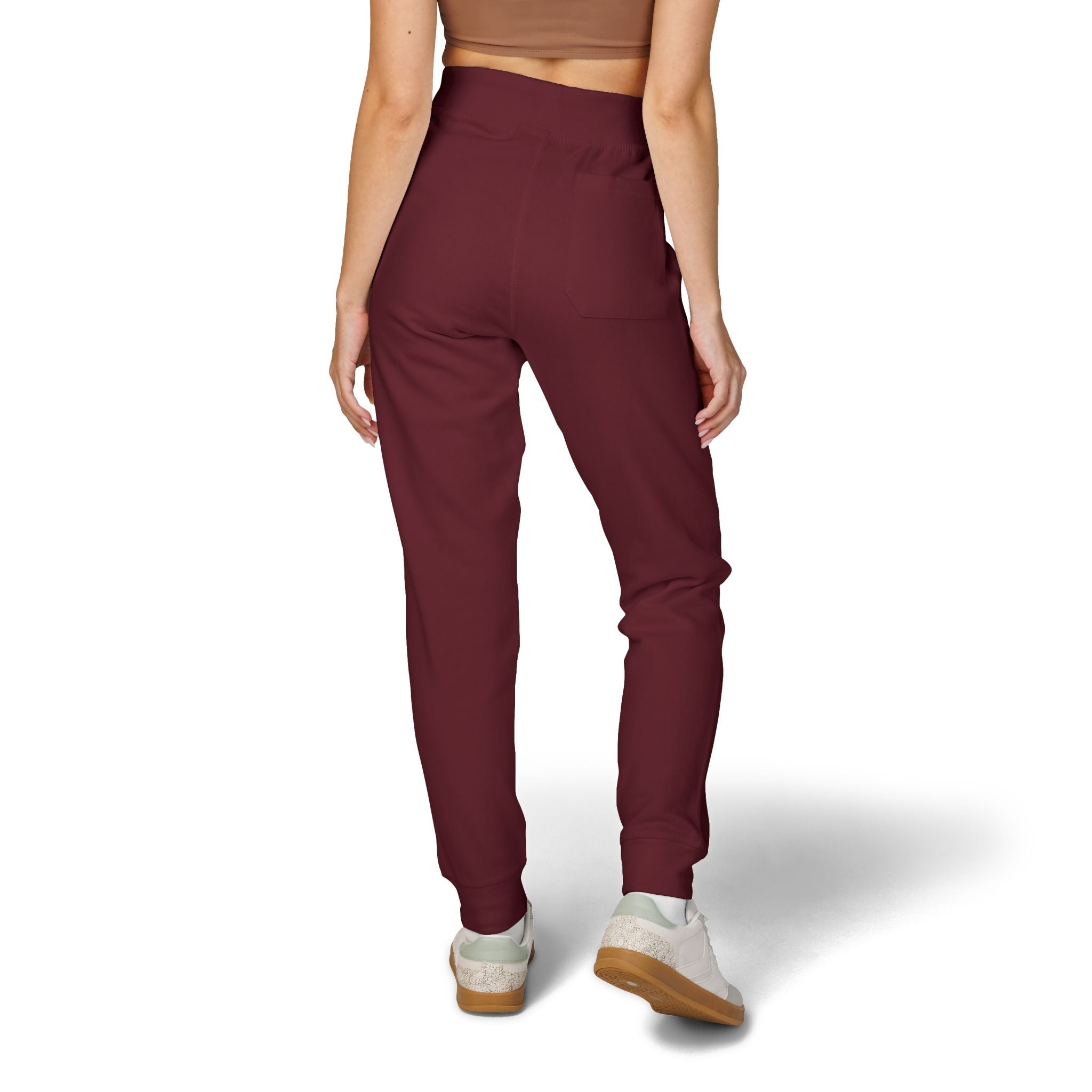 Embroidered Leopard Kiss Sweatpants — Women's Cozy Fleece Joggers