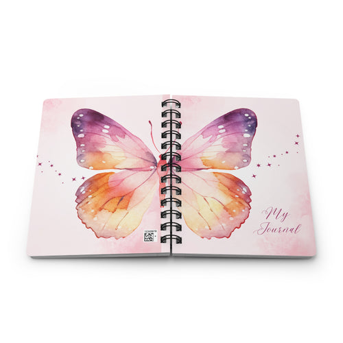 Butterfly Spiral Journal, Inspirational Notebook, Nature Lover's Gift.