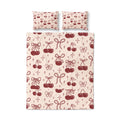 Cherry Bow Quilt Cover Set — Cute Pink Cherry Pattern Duvet Cover & Pillowcases