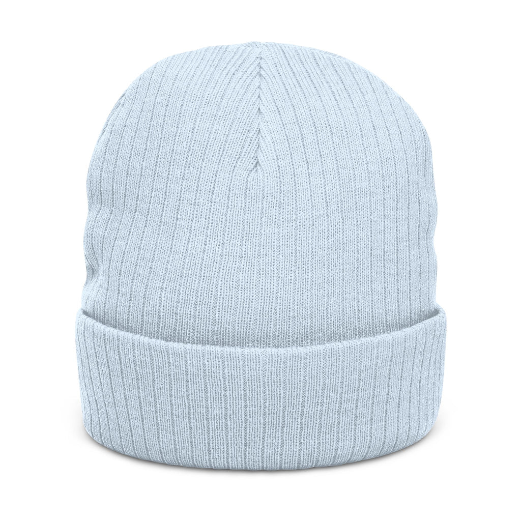 Euphoria Embroidered Ribbed Knit Beanie — Cozy Streetwear Winter Hat