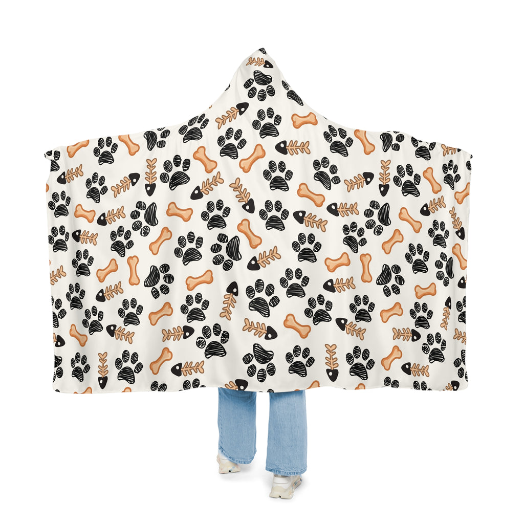Paw Print Hooded Blanket.