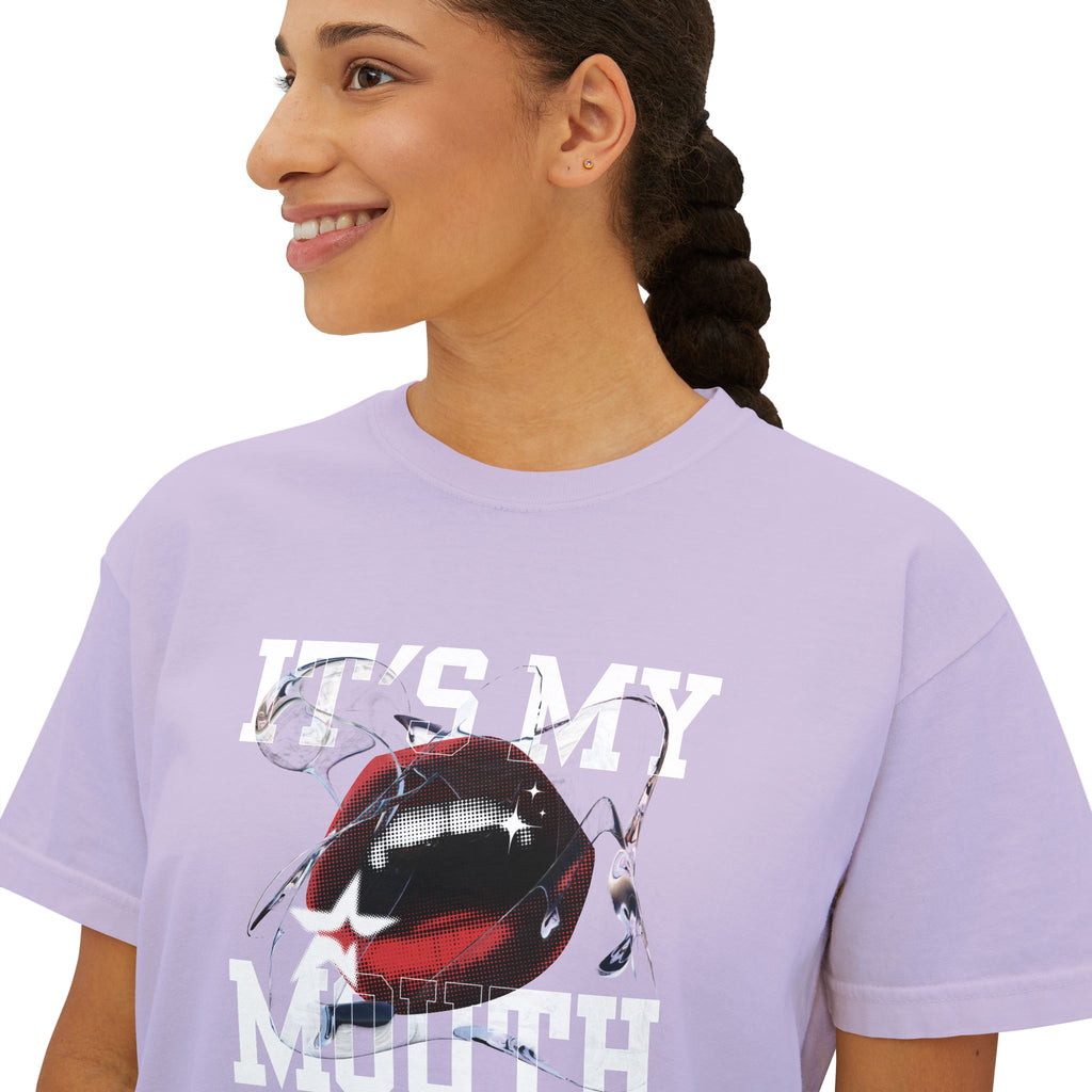 Trendy Women's Boxy Tee, Casual Graphic Tee, Everyday