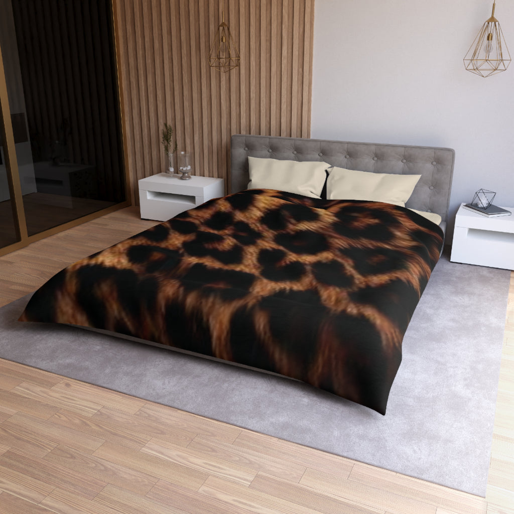 Wild Jungle Microfiber Duvet Cover | Animal Print Bedding, Home Decor.