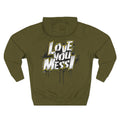 Love You Mess Fleece Hoodie, Stylish Streetwear,