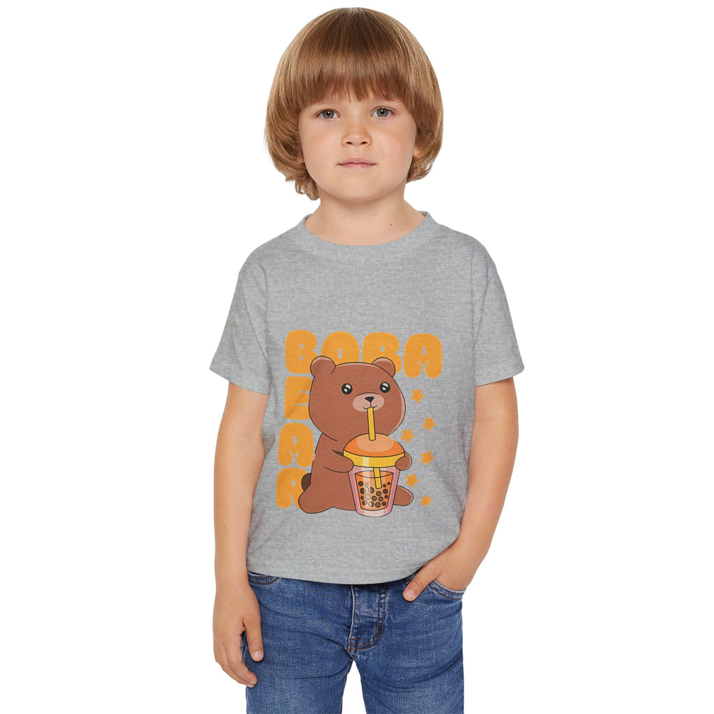 Cute Boba Bear Toddler T-Shirt, Fun Gift for Kids.