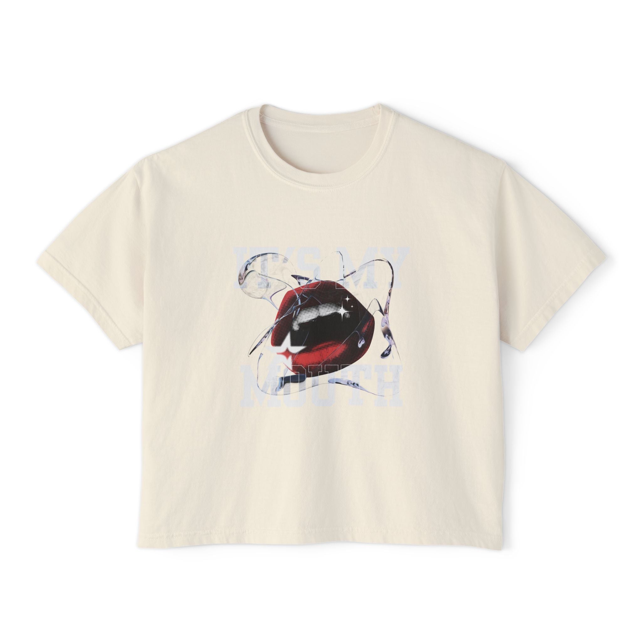 Trendy Women's Boxy Tee, Casual Graphic Tee, Everyday