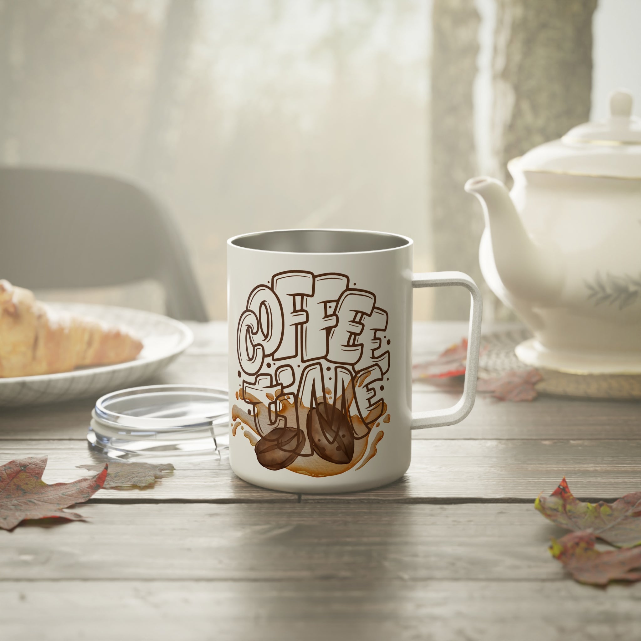 Insulated Coffee Mug, Stylish Travel Cup for Coffee Lovers.