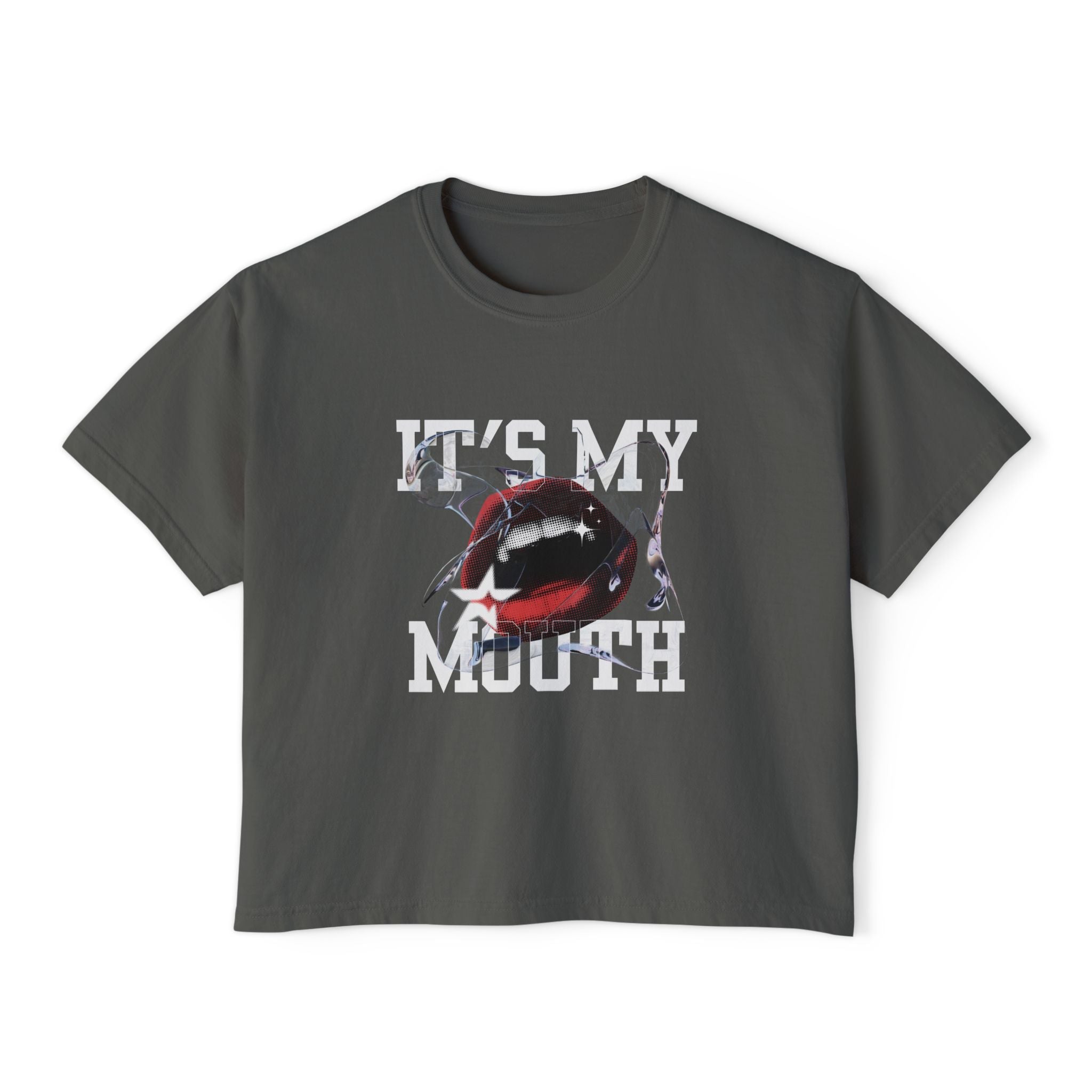 Trendy Women's Boxy Tee, Casual Graphic Tee, Everyday