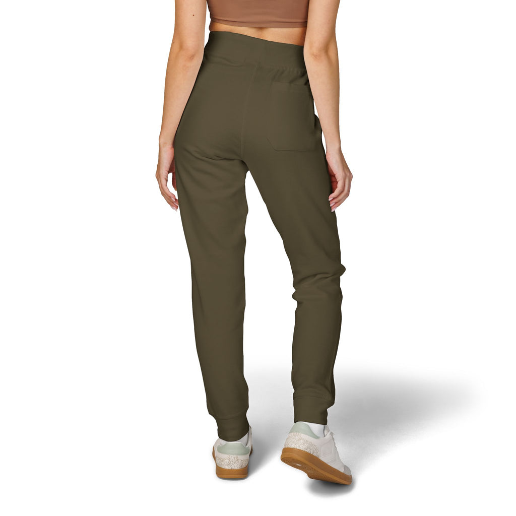 Embroidered Leopard Kiss Sweatpants — Women's Cozy Fleece Joggers