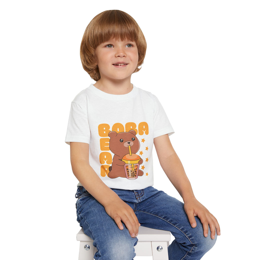 Cute Boba Bear Toddler T-Shirt, Fun Gift for Kids.