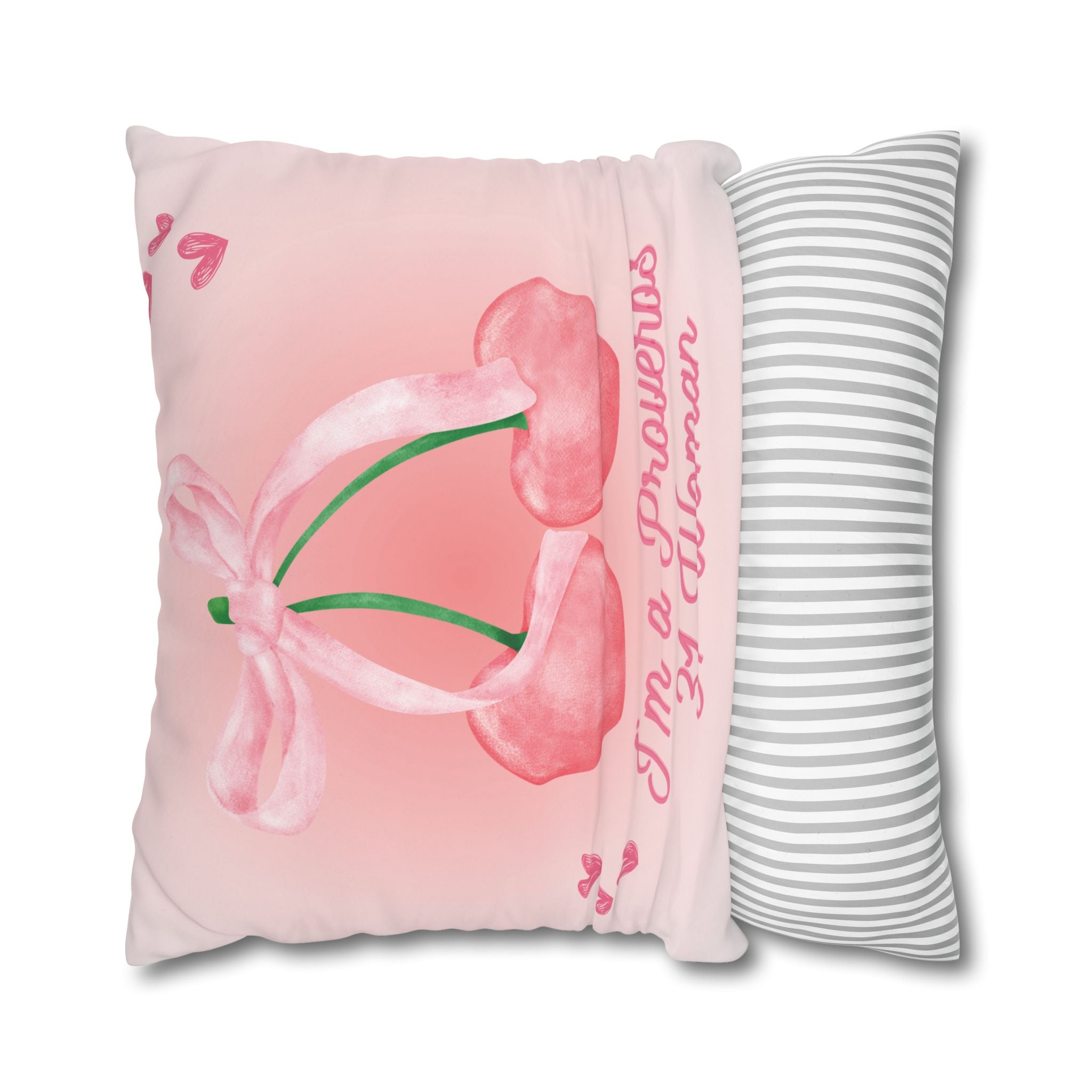 Proverbs 31 Woman Pillowcase, Decorative Throw Pillow, Bible Verse