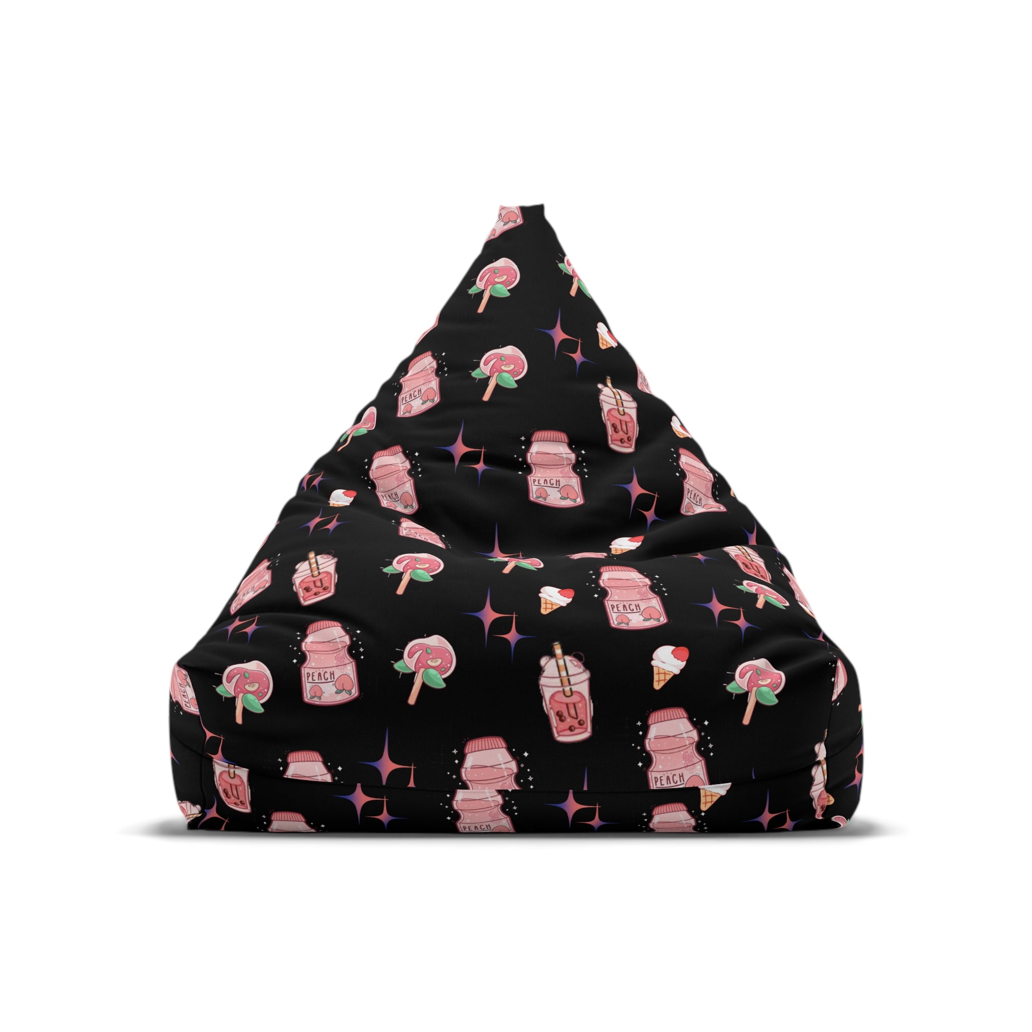 Cute Drink-Themed Bean Bag Chair Cover | Cozy Kids Room Decor.