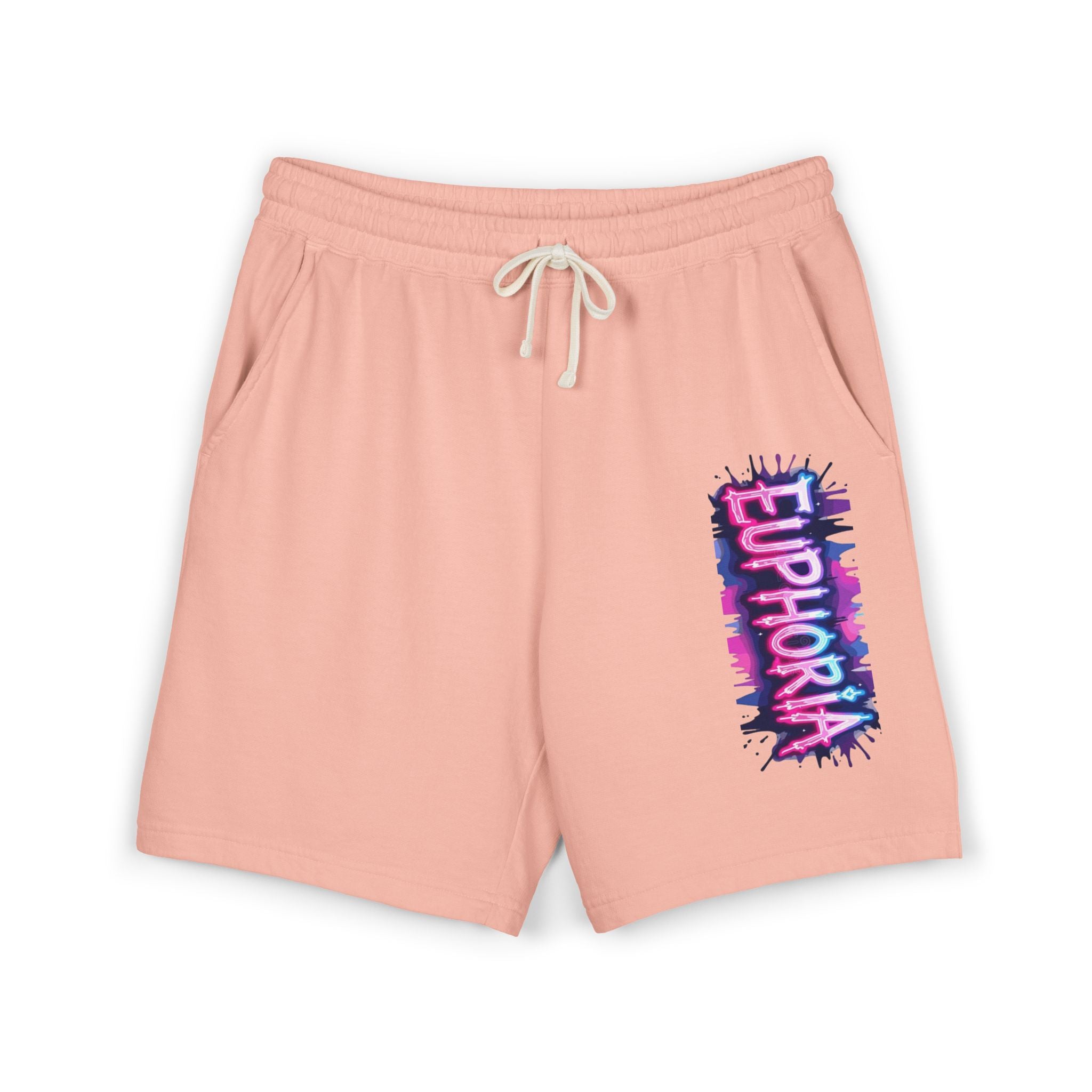 Euphoria Graphic Sweat Shorts — Lightweight Garment-Dyed Fleece