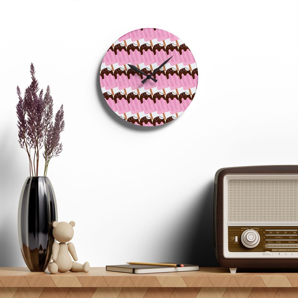 Ice Cream Popsicle Acrylic Wall Clock.