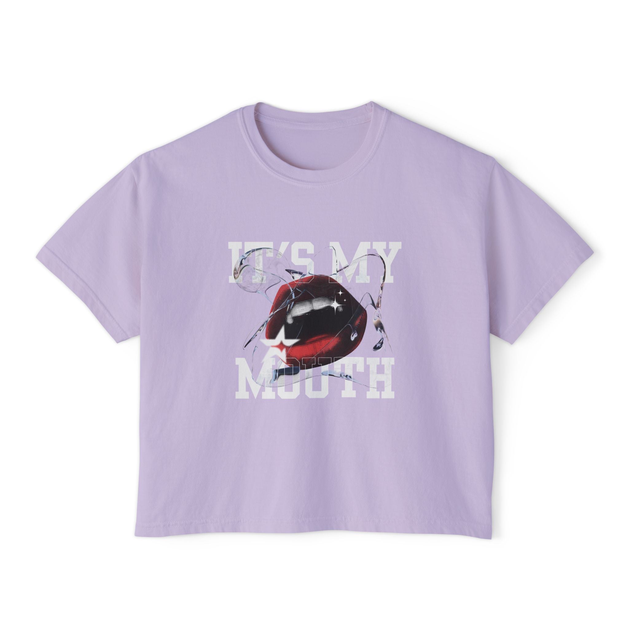 Trendy Women's Boxy Tee, Casual Graphic Tee, Everyday