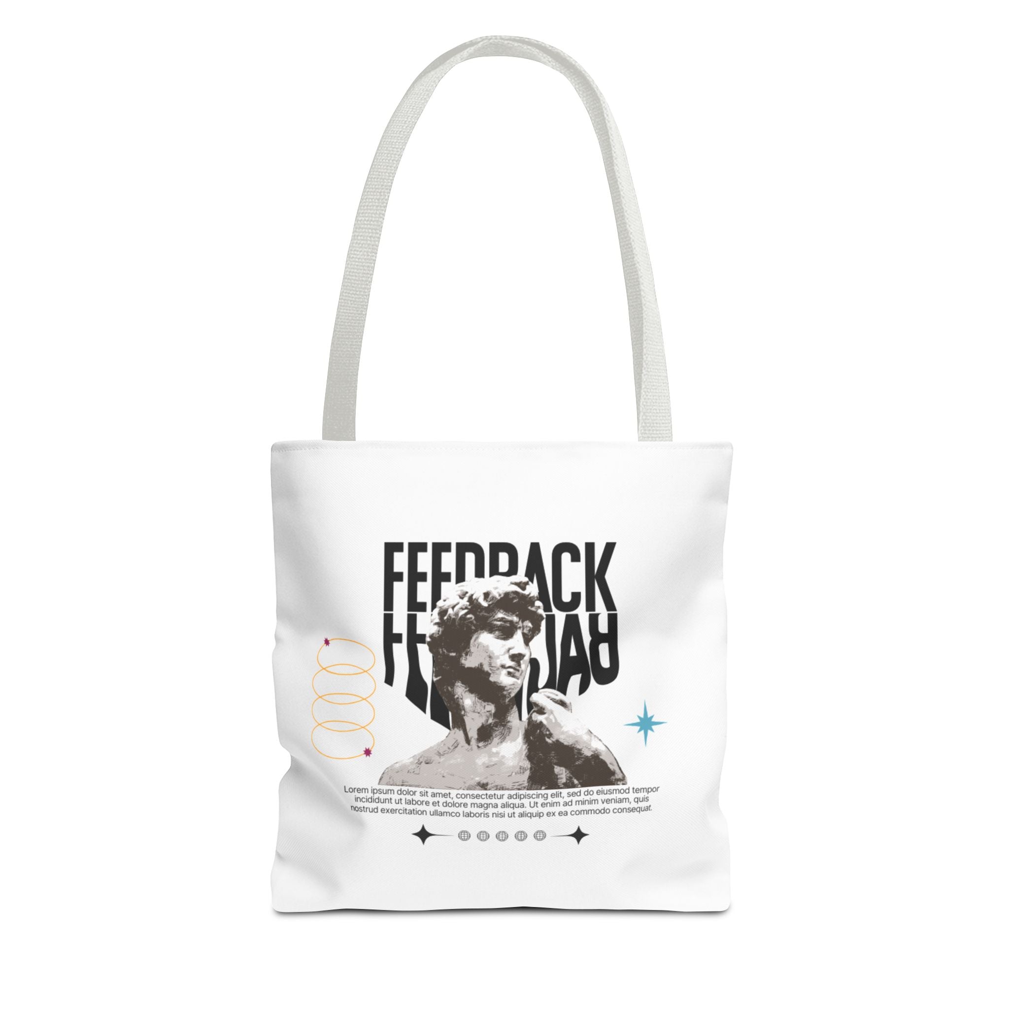Feedback Art Tote Bag, Stylish Gym Tote