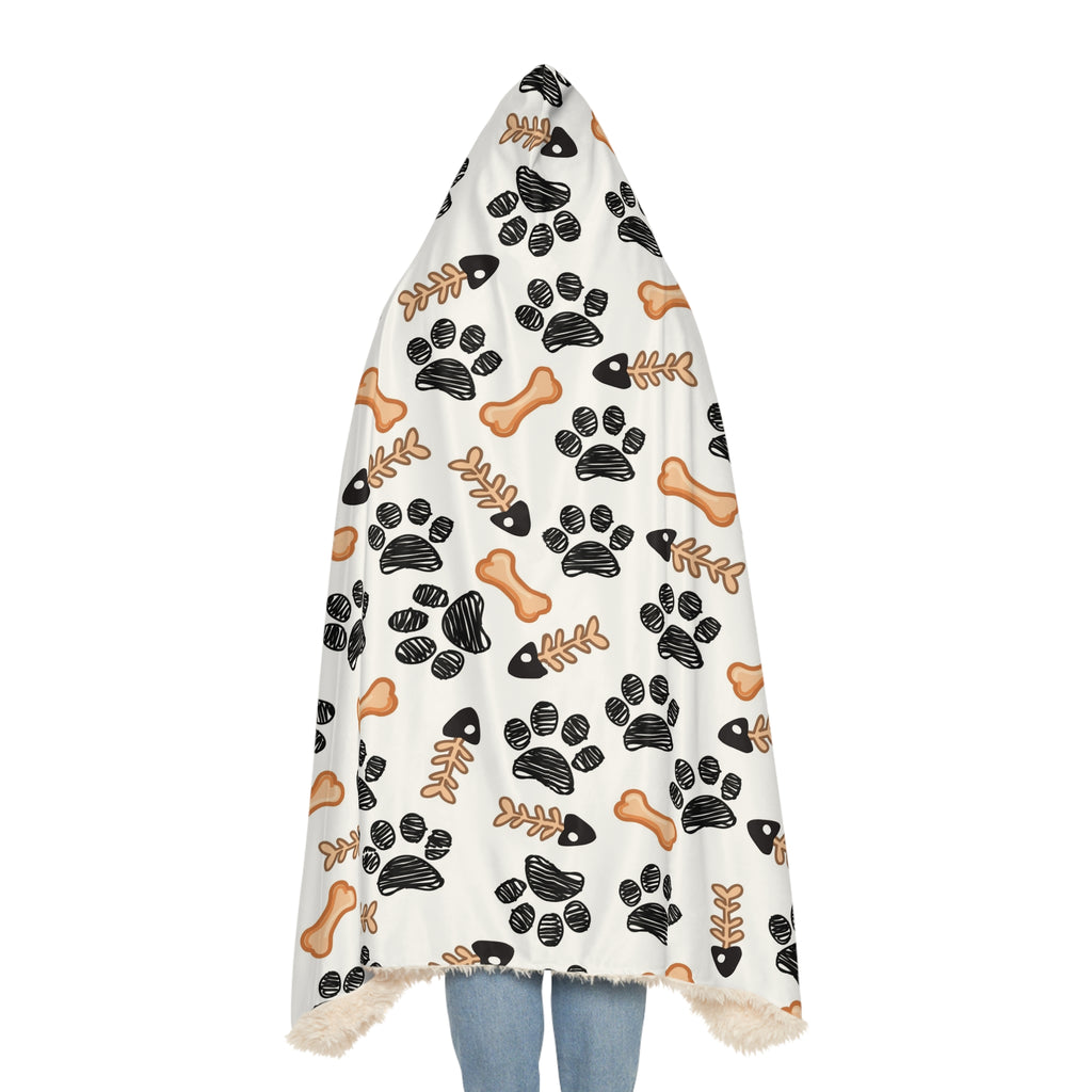 Paw Print Hooded Blanket.