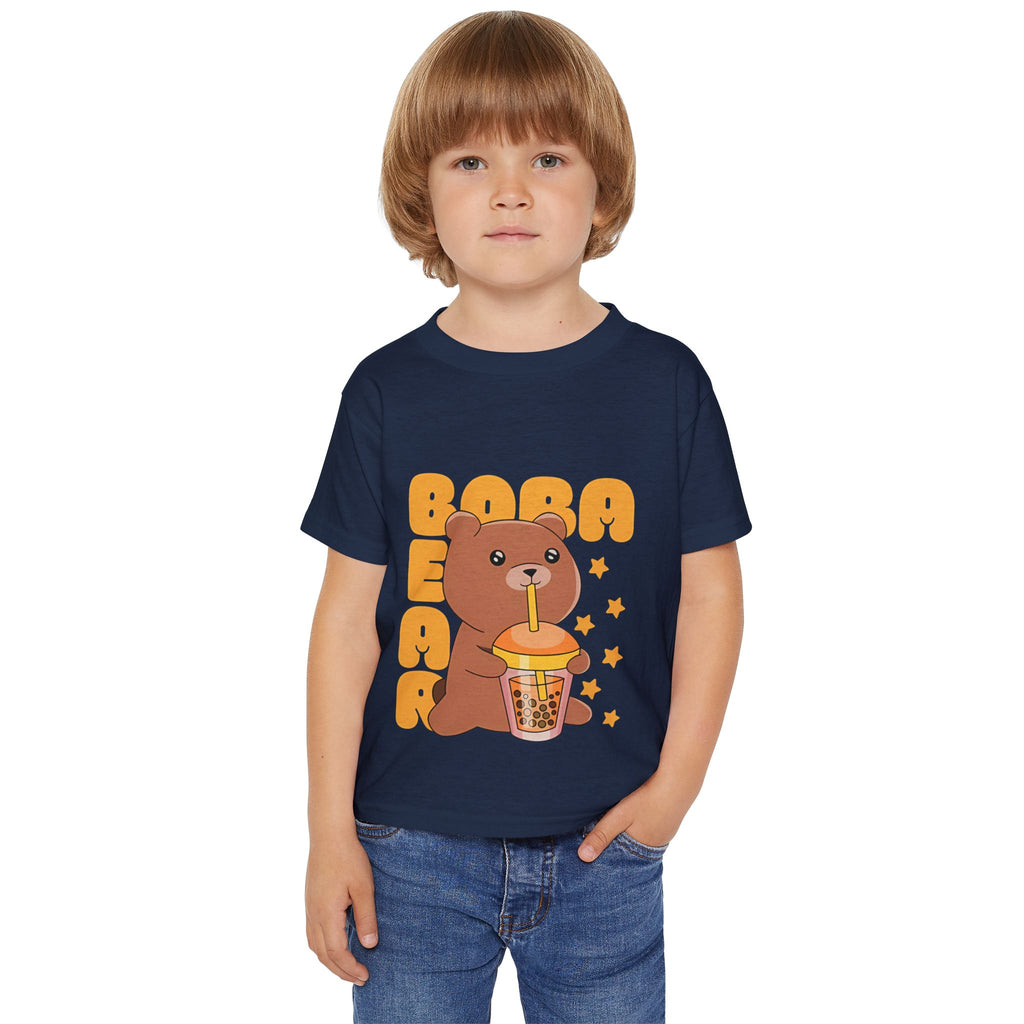 Cute Boba Bear Toddler T-Shirt, Fun Gift for Kids.