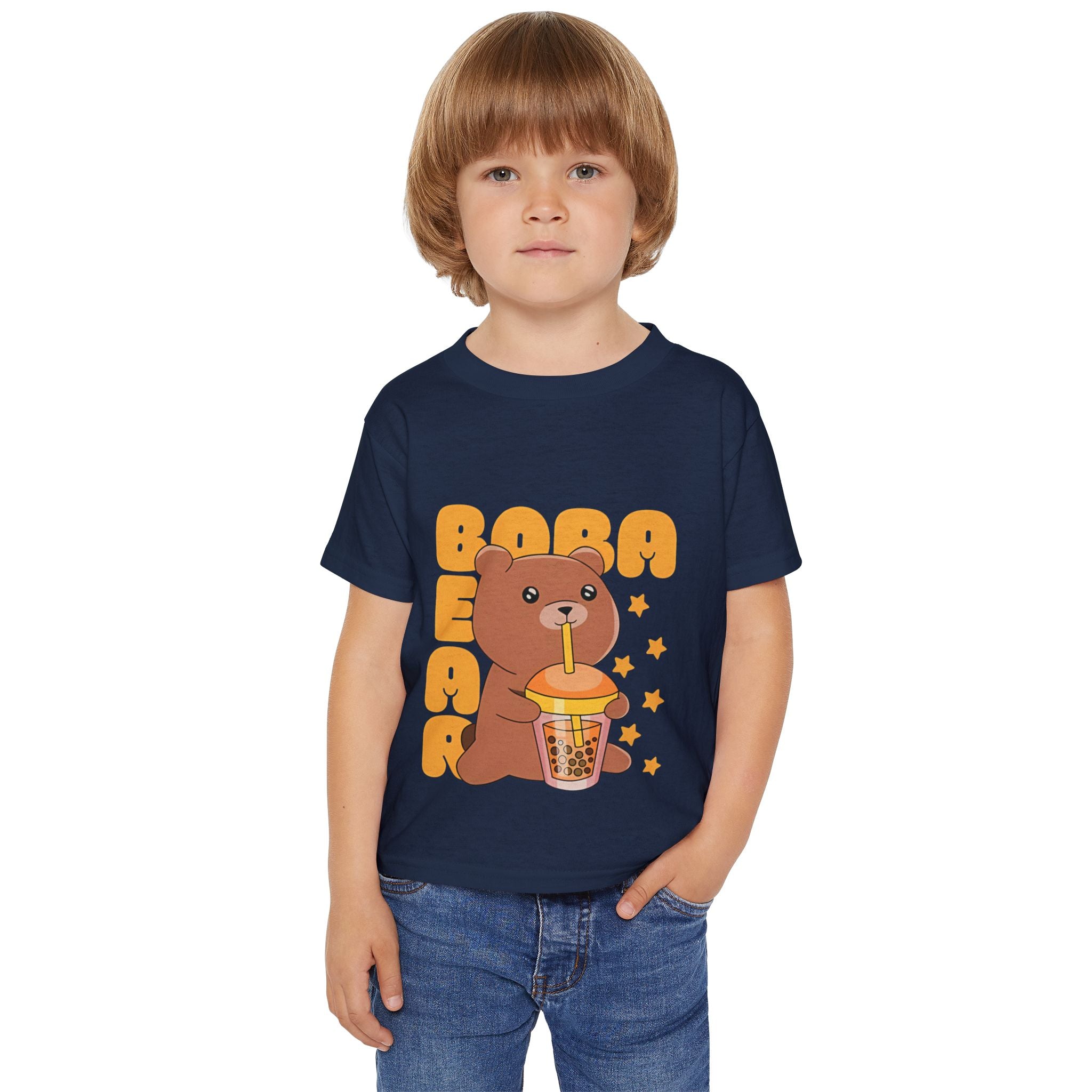 Cute Boba Bear Toddler T-Shirt, Fun Gift for Kids.