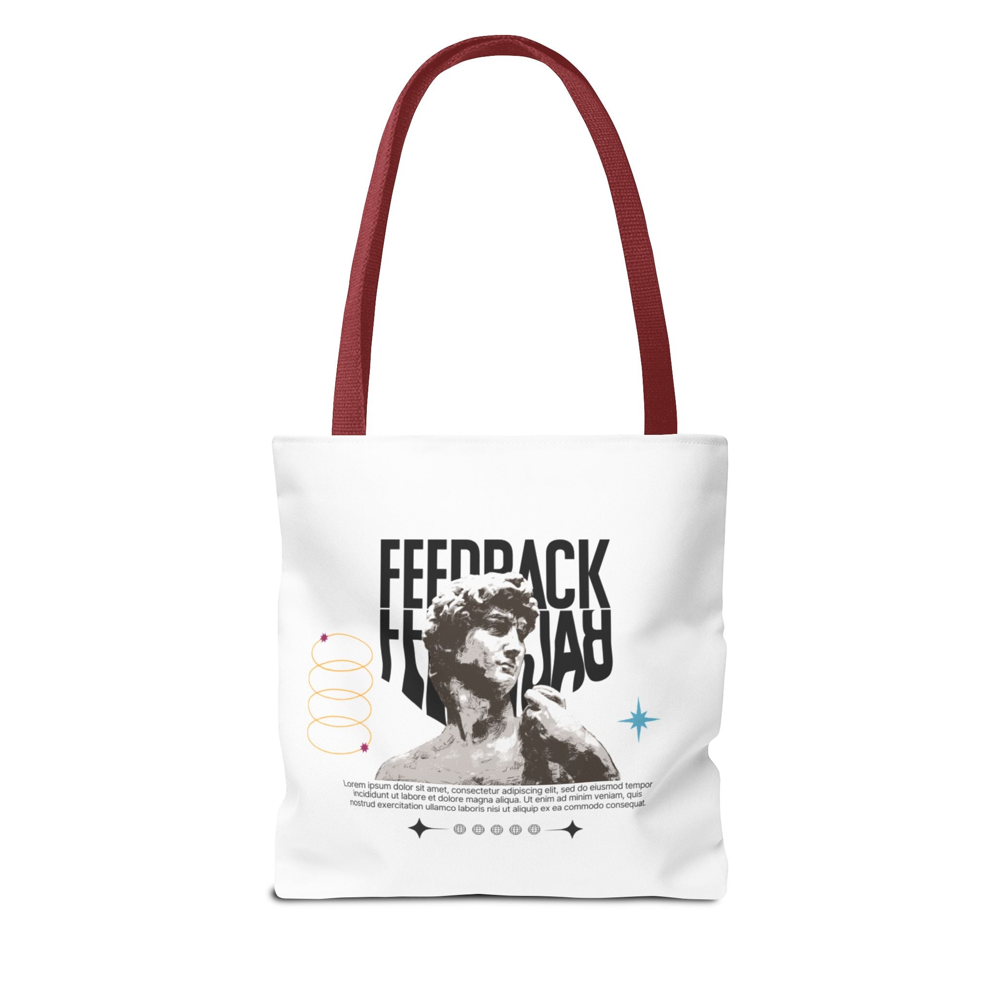 Feedback Art Tote Bag, Stylish Gym Tote