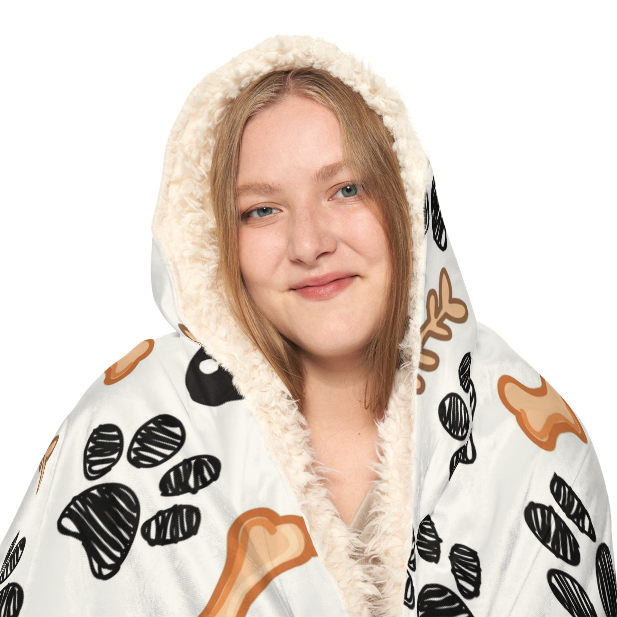Paw Print Hooded Blanket.