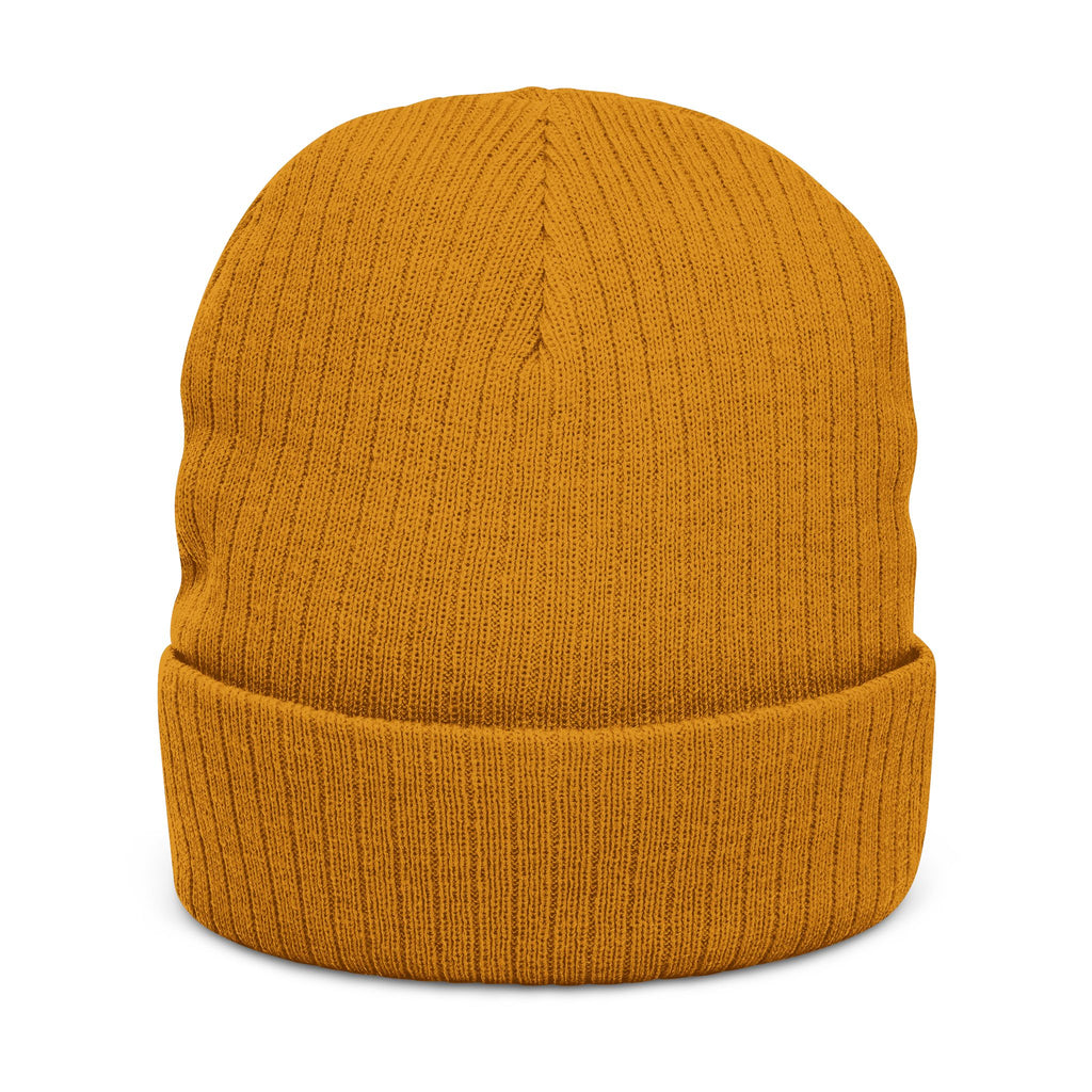 Euphoria Embroidered Ribbed Knit Beanie — Cozy Streetwear Winter Hat