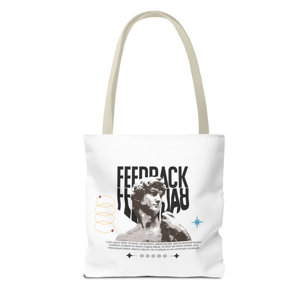 Feedback Art Tote Bag, Stylish Gym Tote