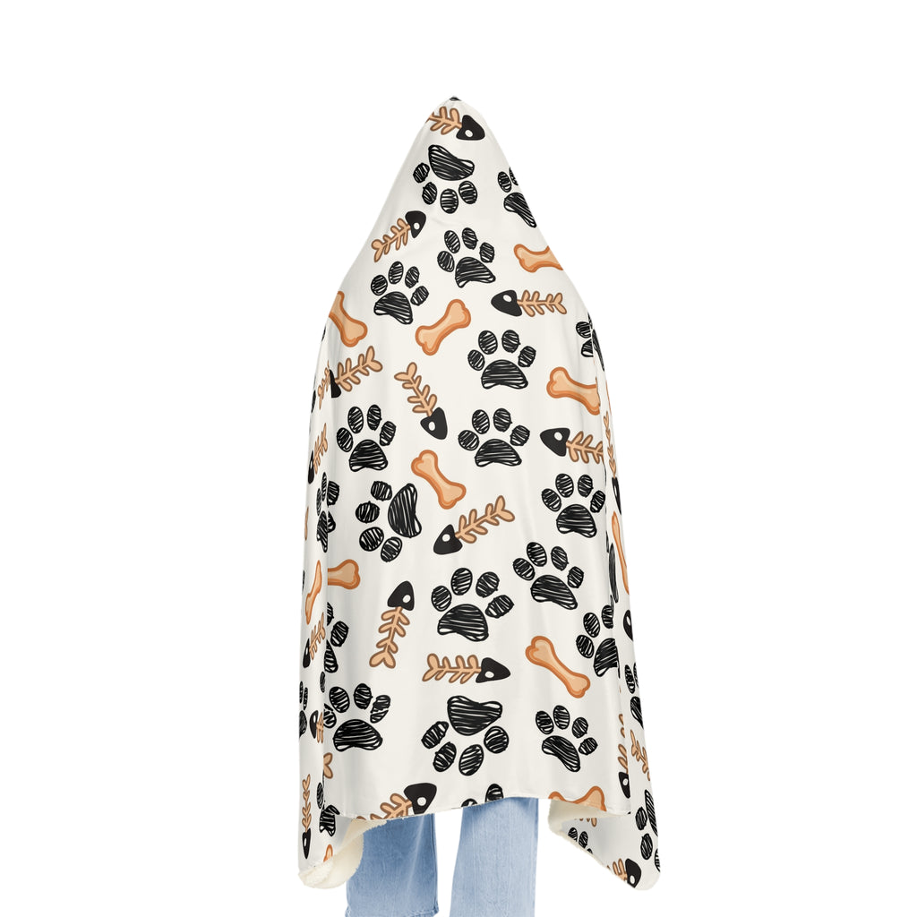 Paw Print Hooded Blanket.